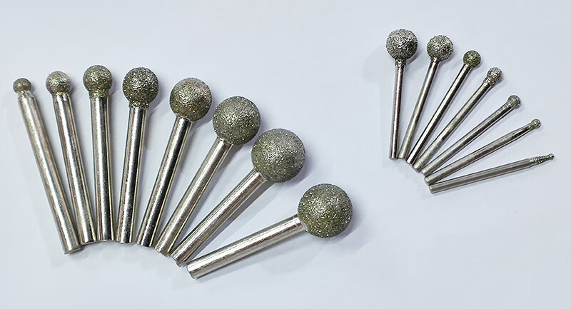 大理石打磨电镀金刚石砂球形圆形磨棒电磨雕刻磨头3x2电镀球形10支