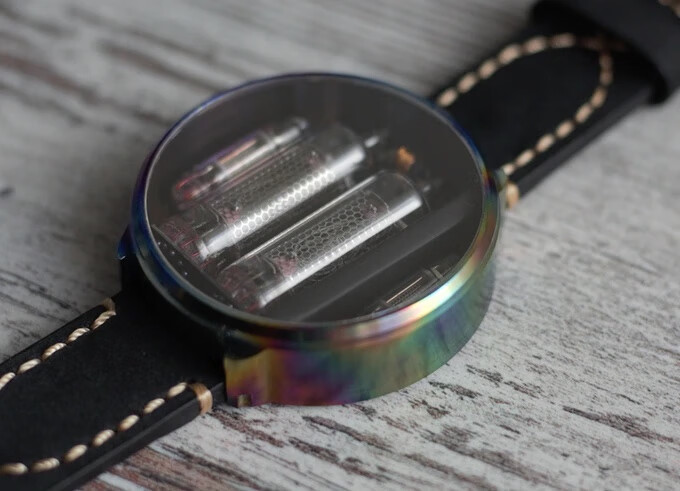 凭霄 辉光管手表niwanixie2.0辉光管手表创意复古蒸汽赛博朋克工业风