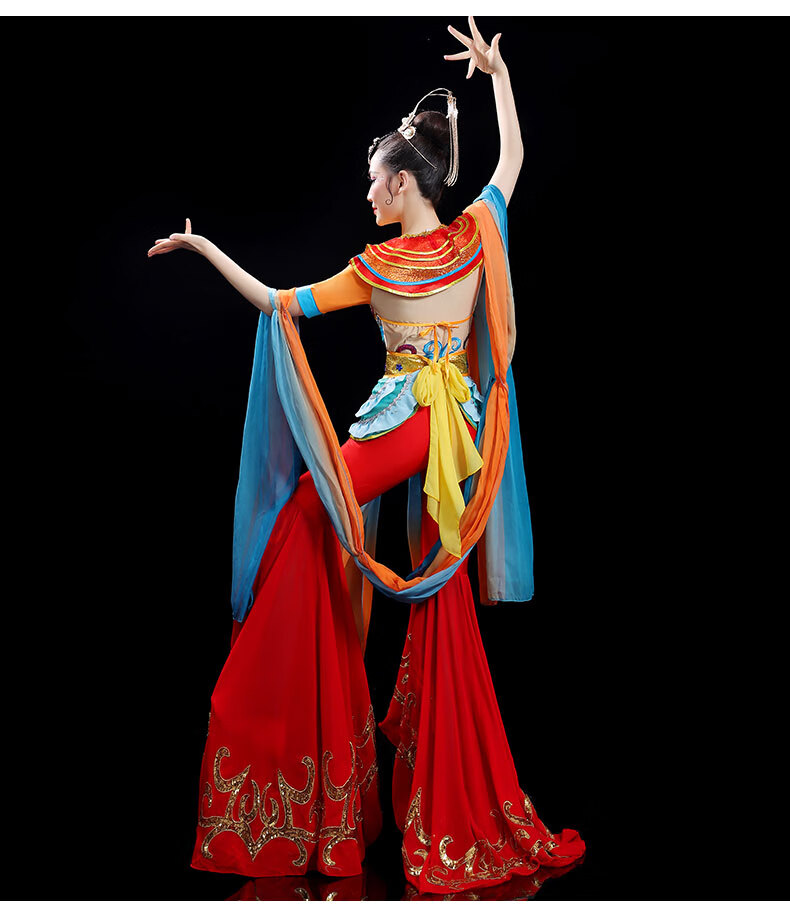 飞天乐鼓敦煌飞天乐舞舞蹈服装演出服女仙女民族乐鼓反弹琵琶独舞艺考