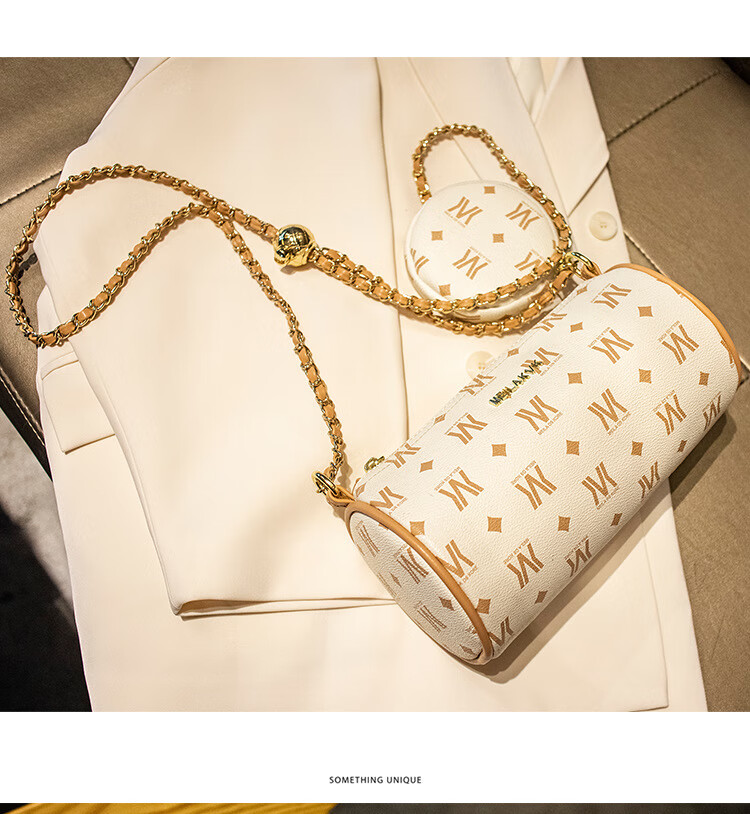 mcrc包包女包迷你斜挎女包新款圆筒小包包链条单肩包女小巧高质感小