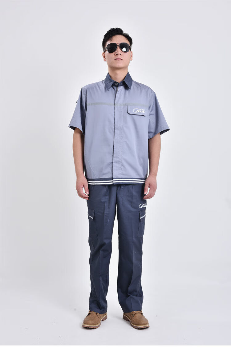 北全别克汽车短袖工作服新款男售后套装4s店车间汽修维修工装定制夏季