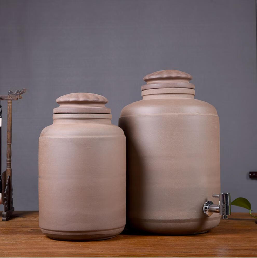 内外无釉加厚泡酒坛子10 20斤酒瓶发酵酿酒密封罐家用窖藏土陶粗 100
