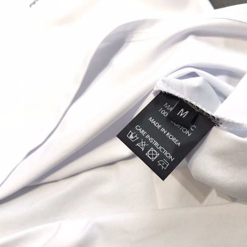 樱璇peaceminusone正确版小皱菊权志龙同款宽松情侣印花短袖 黑色 l