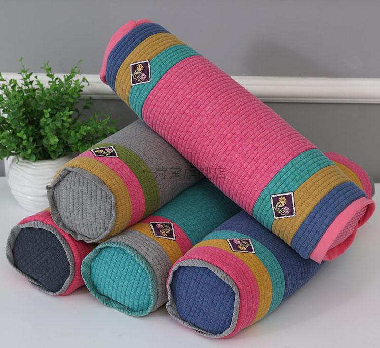 韩国纳米管枕头韩国护颈枕头纳米pe软管改善牵引颈椎反弓圆柱形单人