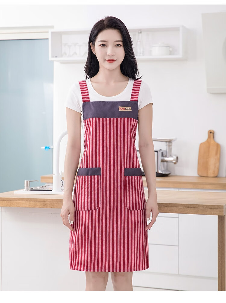 厨房防油烟衣服时尚背心式围裙韦裙厨房女士漂亮时尚画画专用防油烟