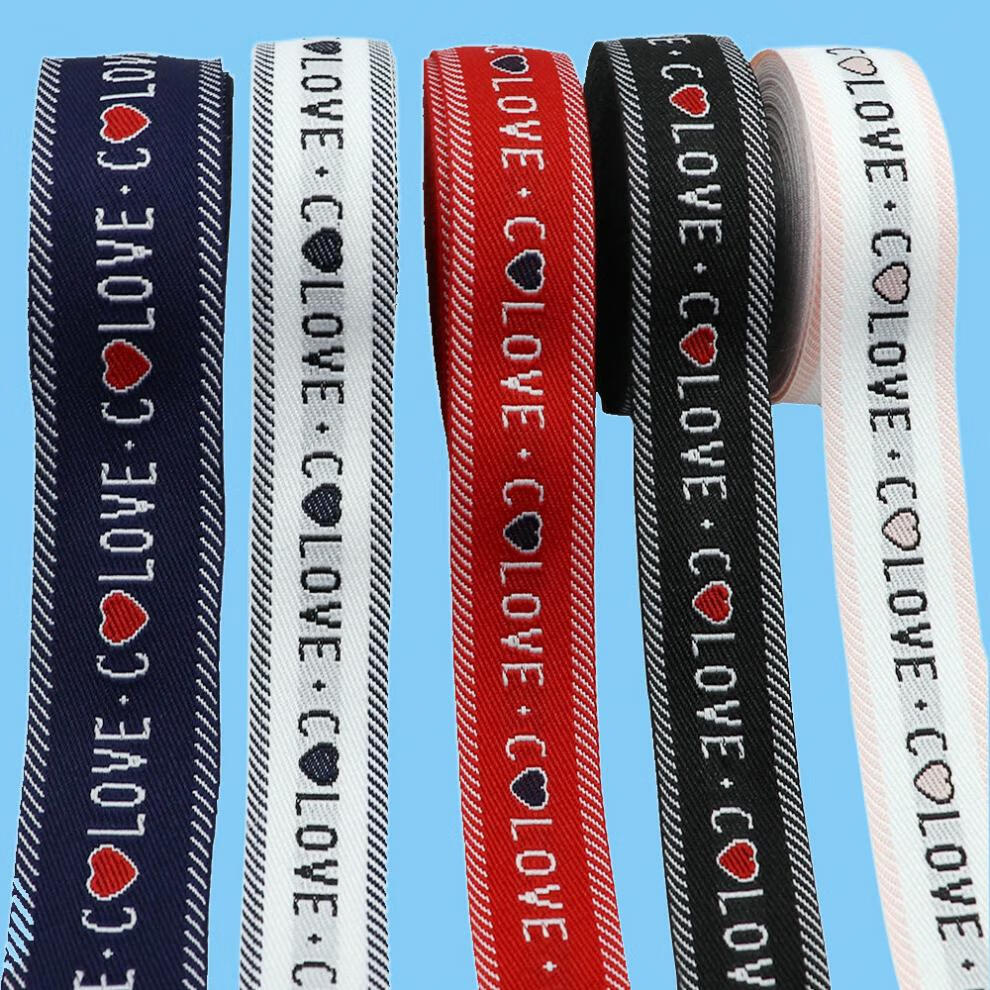 衣服加宽侧边条衣服加宽侧边条新款提花love织带厂家现