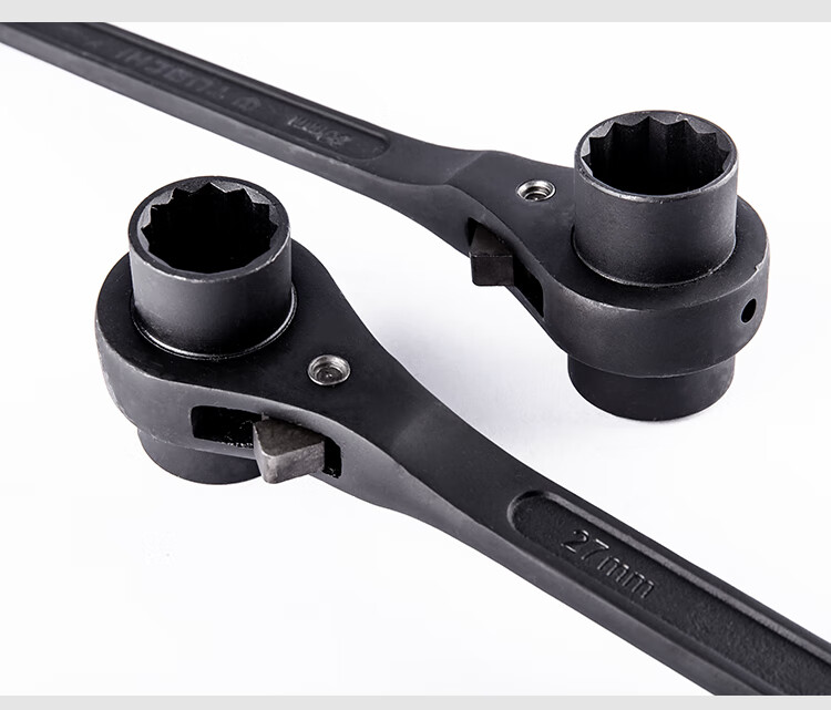 尖尾棘轮扳手快速扳手锻工两用荆刺自动齿轮快扳套筒扳手工具 【19-24