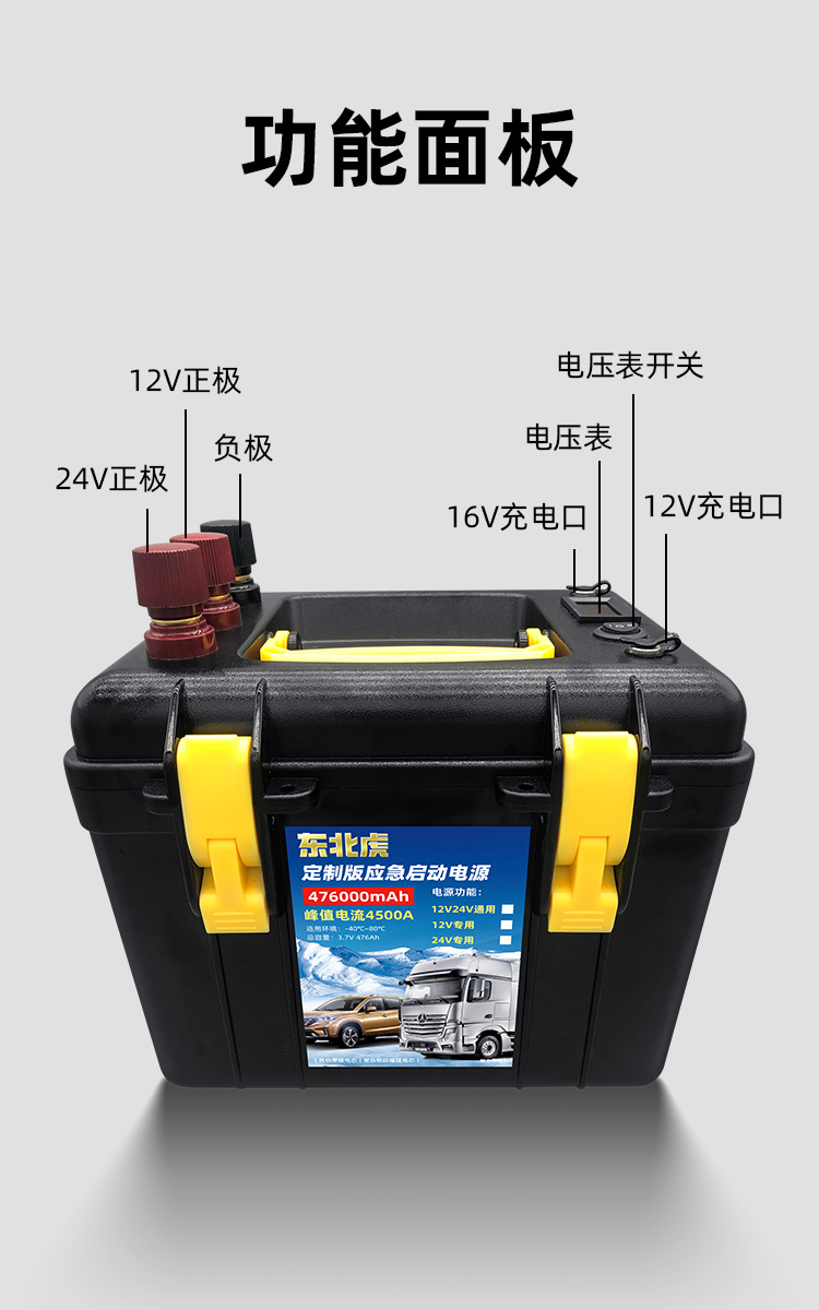 汽車應急啟動電源12v24v柴油車電瓶搭電救援打火神器貨車強起點火12v