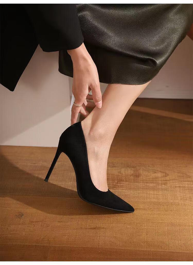 谊慧 情趣高跟鞋床上免脱丝袜细跟一次性炮鞋御姐风尖头性感ol工作