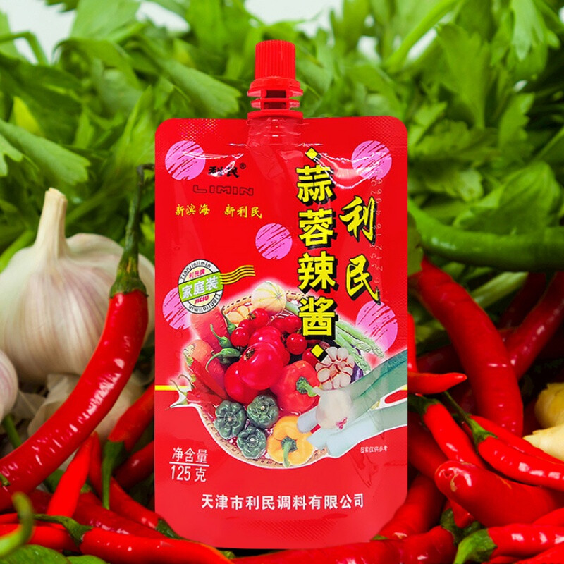 【618开门红】 天津利民蒜蓉辣酱25克6袋 辣椒酱拌面拌饭煎饼果子烧烤
