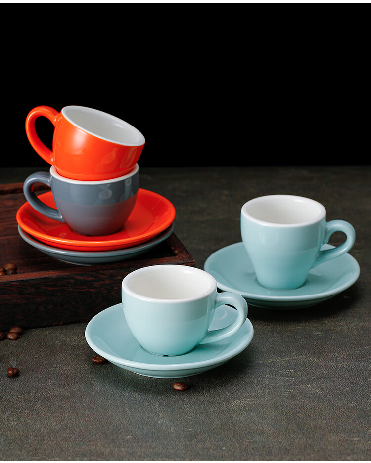 新款 欧式陶瓷espresso意式浓缩咖啡杯碟欧式陶瓷espresso cup黑色