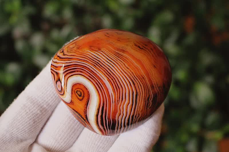 岚珊缠丝玛瑙冰种玉髓把玩件玛瑙原石观赏石雨花石摆件291