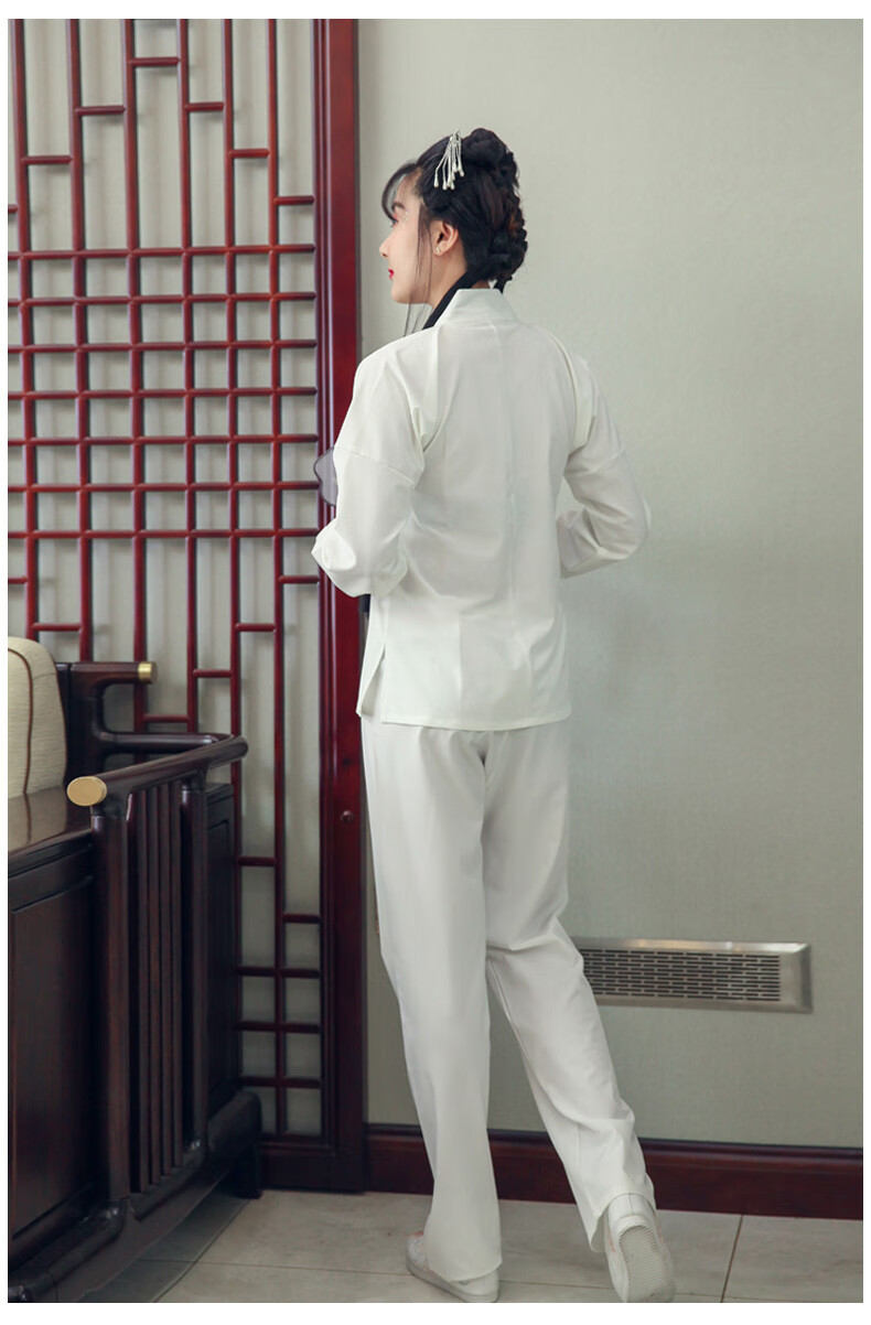 【汉服内搭睡衣两件套】内衬中衣夏中衣汉服中裤男女白色中国风内衬棉