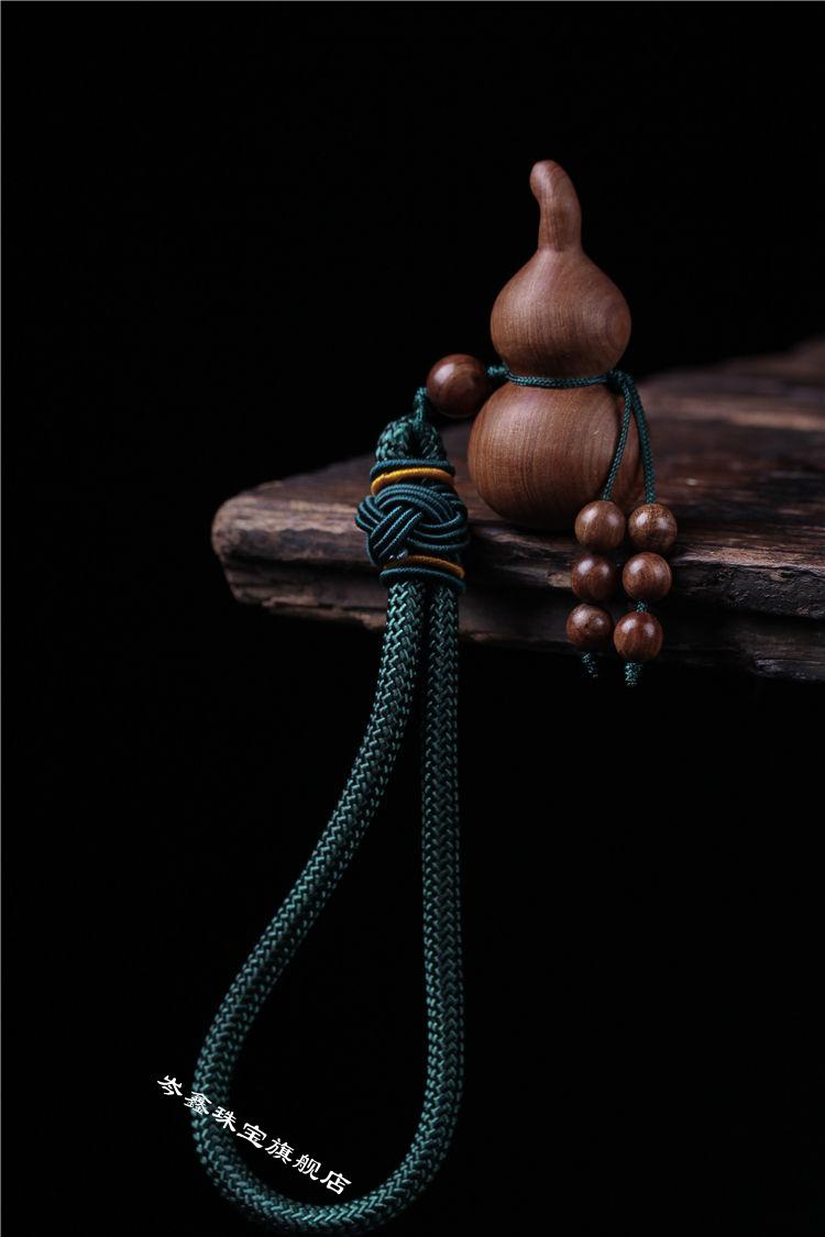 小叶紫檀葫芦手把件挂件手捻龙头老山檀香葫芦把件文玩工艺品摆件