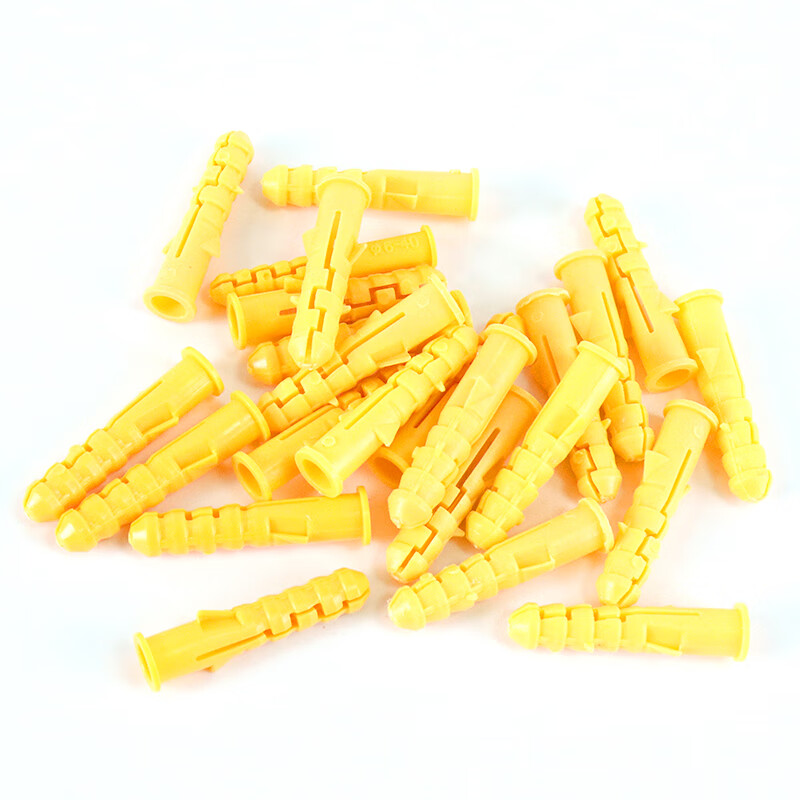 小黄鱼塑料膨胀管膨胀螺丝内膨胀塞螺栓涨塞胶塞自攻螺丝632彩锌钉
