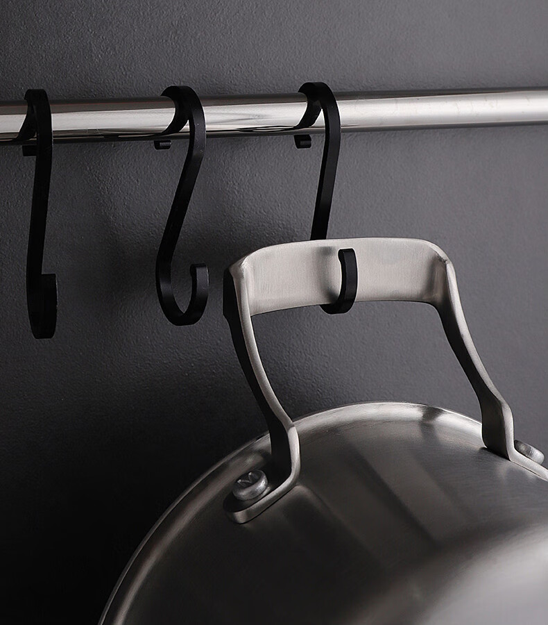 s型挂钩黑色s型挂钩门后挂钩挂衣架s钩厨房s挂钩无痕晒香肠腊肉钩子