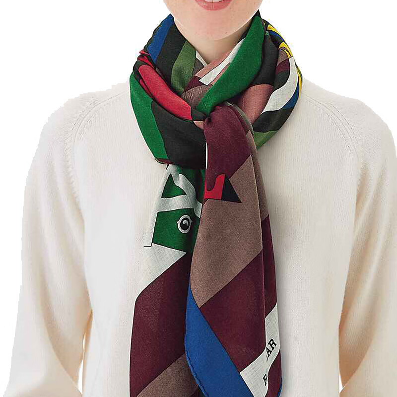 【圣诞礼物】hermes/爱马仕围巾女士印花丝巾丝带头巾方巾h242708s