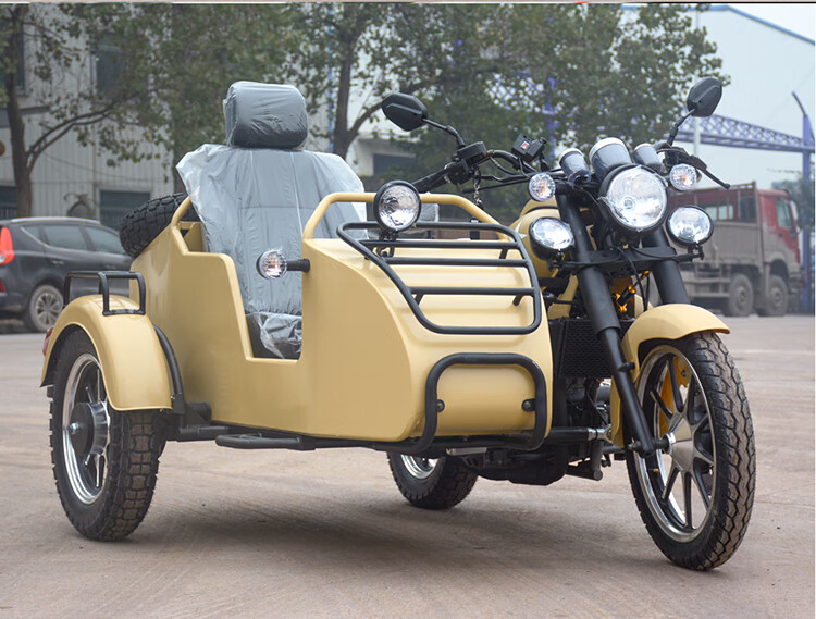 宗申汽油边三轮摩托车上牌300水冷传动轴挎斗偏三轮侧三轮摩托车 镀铬