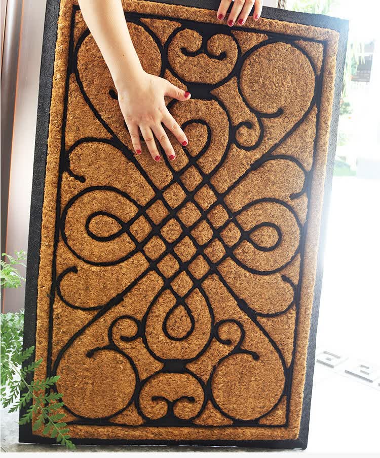 印度天然防滑椰棕地垫椰棕进门门厅玄关脚垫 棕榈门垫地垫 和谐之地