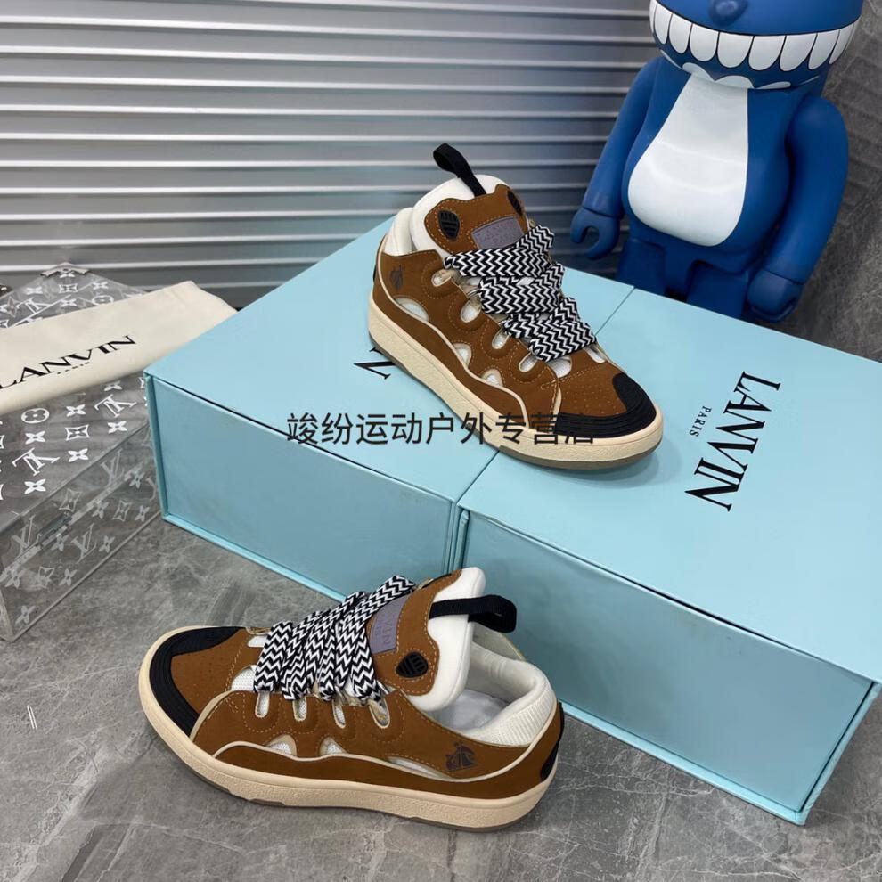 小鬼王琳凯同款纯原lanvin浪凡面包鞋lanvin浪凡鞋泼墨面包鞋老爹鞋男