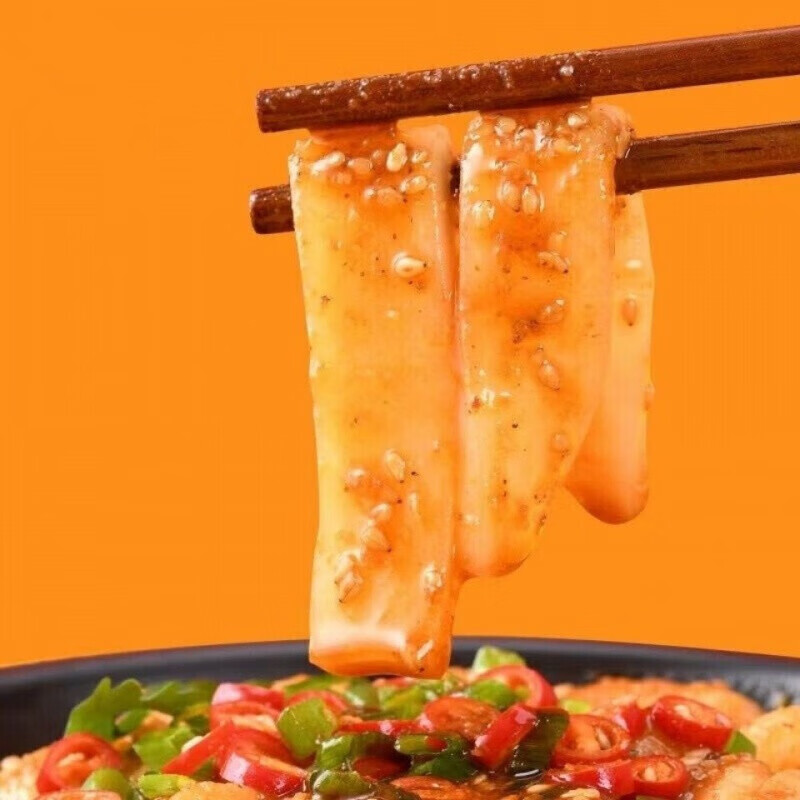 流汁宽粉袋装麻将红油带料包火锅速食餐网红食 麻酱流汁大宽粉-4袋装