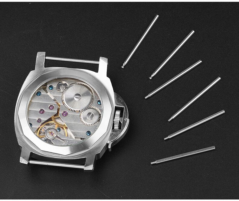 适用沛纳海手表配件螺丝链接杆专用生耳螺丝杆手表带连接螺丝杆钢色