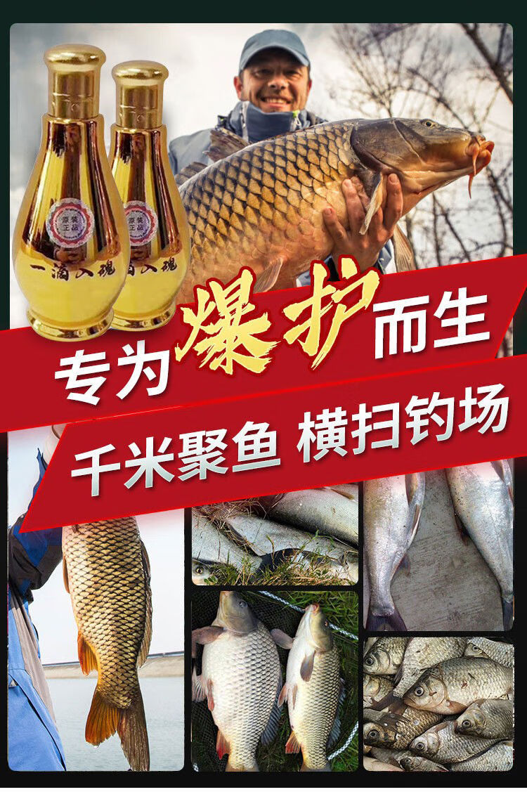 一滴入魂钓鱼小药味型超浓复合香全水域鲫鲤草鲢鱼饵料添加剂一滴入魂
