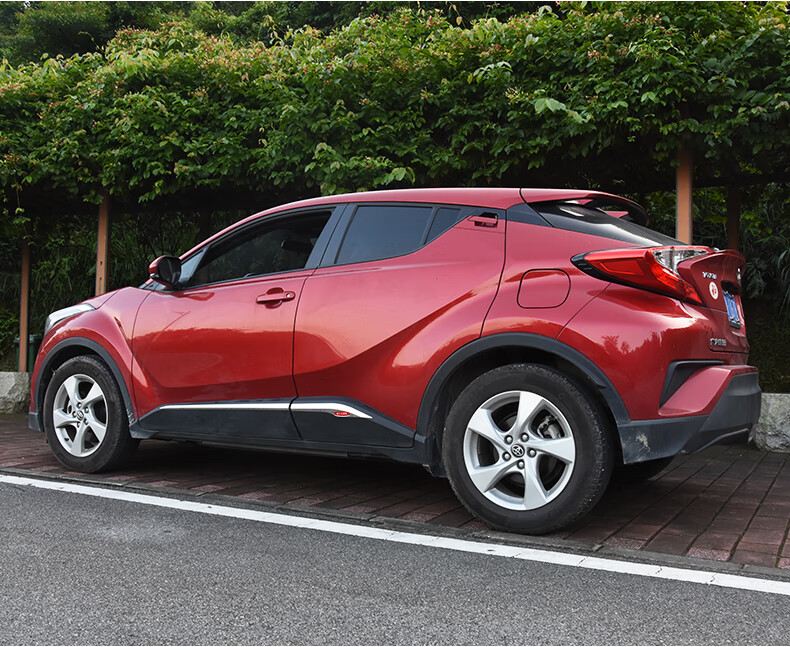 专用于丰田奕泽chr车身饰条改装专用chr前侧车门边防擦条装饰亮条chr