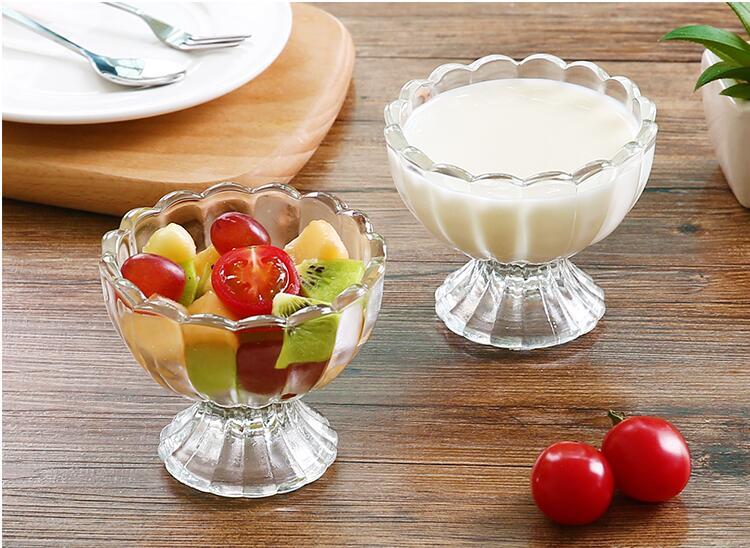 创意透明水果玻璃杯子果汁甜品沙拉杯冰淇淋杯冰激凌杯奶昔杯加厚