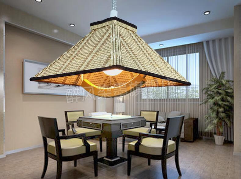 麻将桌可升降吊灯现代简约拉伸吊灯麻将升降灯单头餐厅吧台棋牌室台球