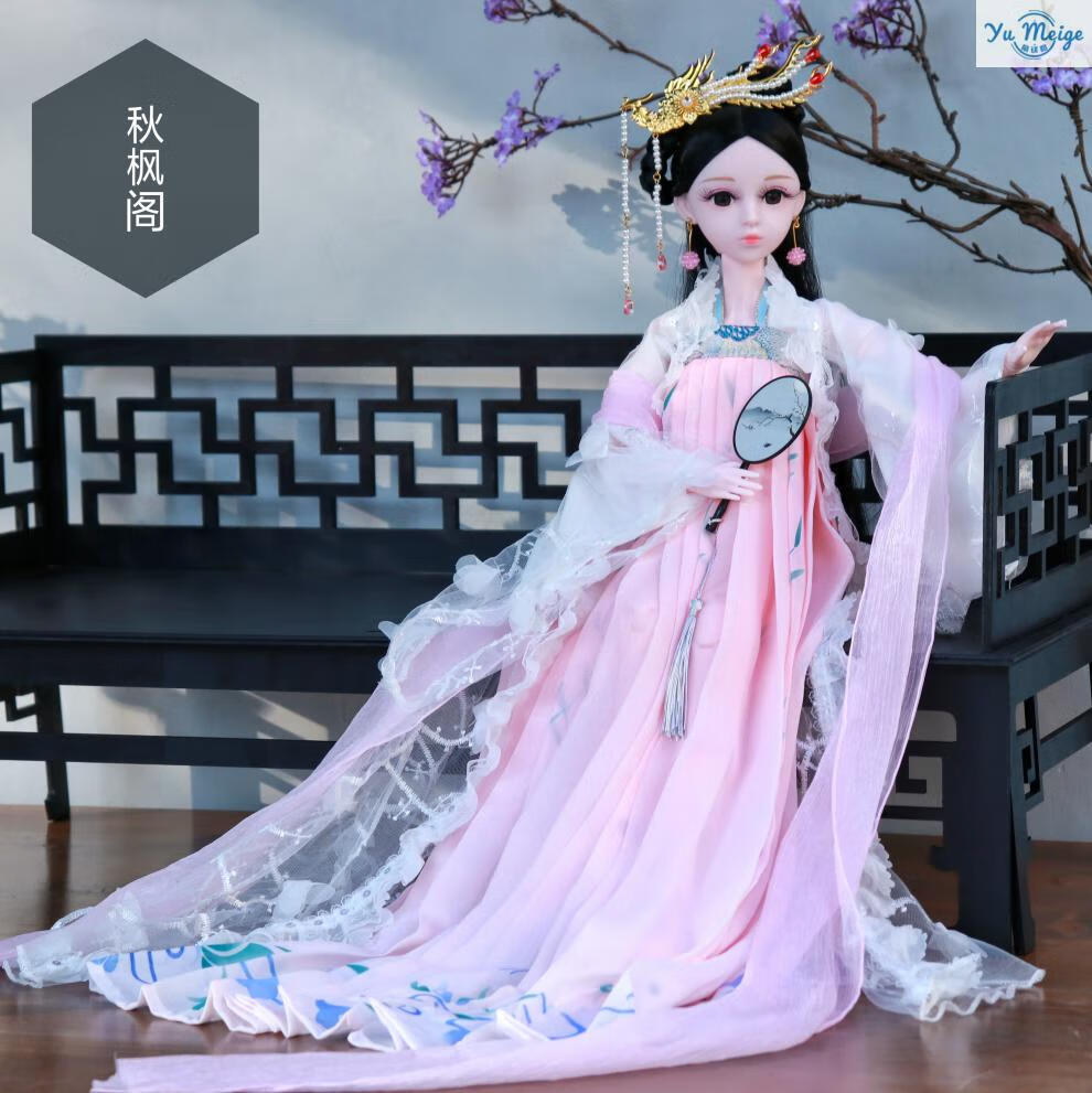 2022新款礼物中国风古装芭比娃娃套装60厘米古装娃娃比芭比仙原创手工