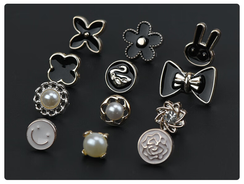 百搭按扣衬衫防走光扣小胸针衣服扣子女装饰暗扣免缝纽扣钉扣隐形套餐