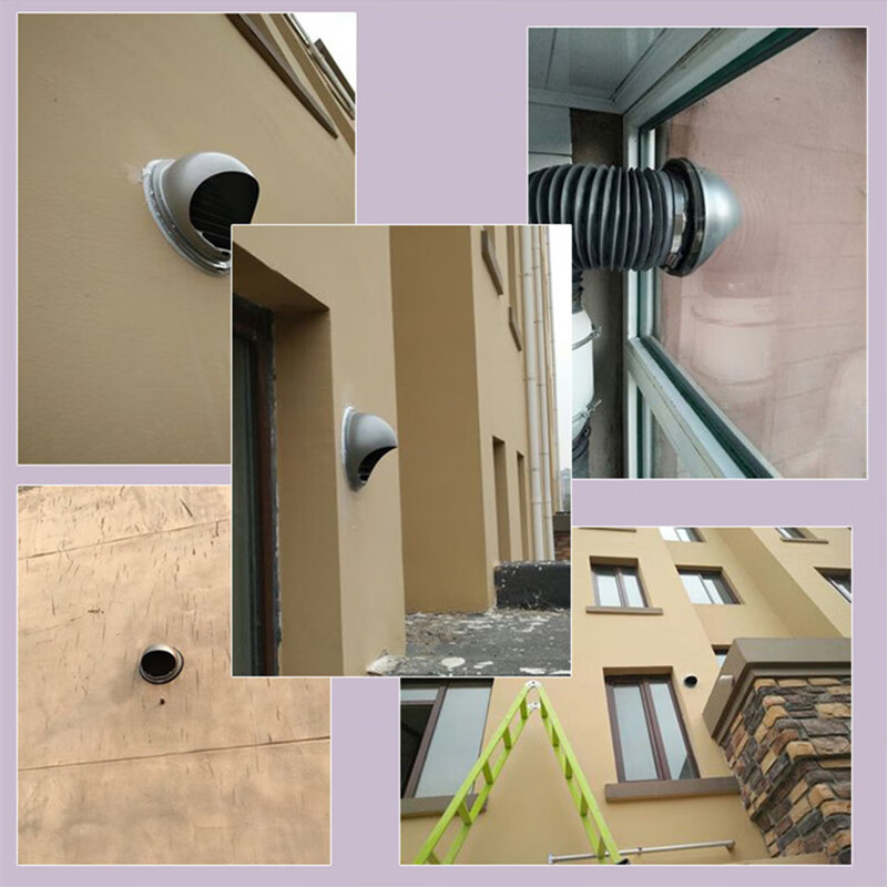 不锈钢风帽外气口新风口油烟外墙机防风罩排气出风口烤漆定制排气罩