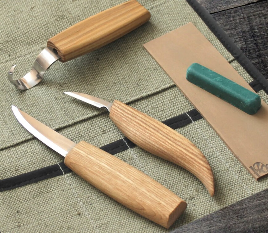 木雕勺刀 夹钢木雕刀 手工 雕刻刀 挖勺削刀 木工刀 木雕刀 升级款两