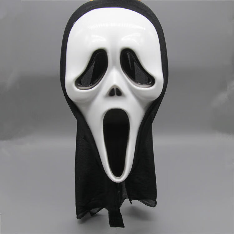 万圣节v字仇杀队面具斗篷披风成人cos恐怖微笑全脸小丑黑客面具男