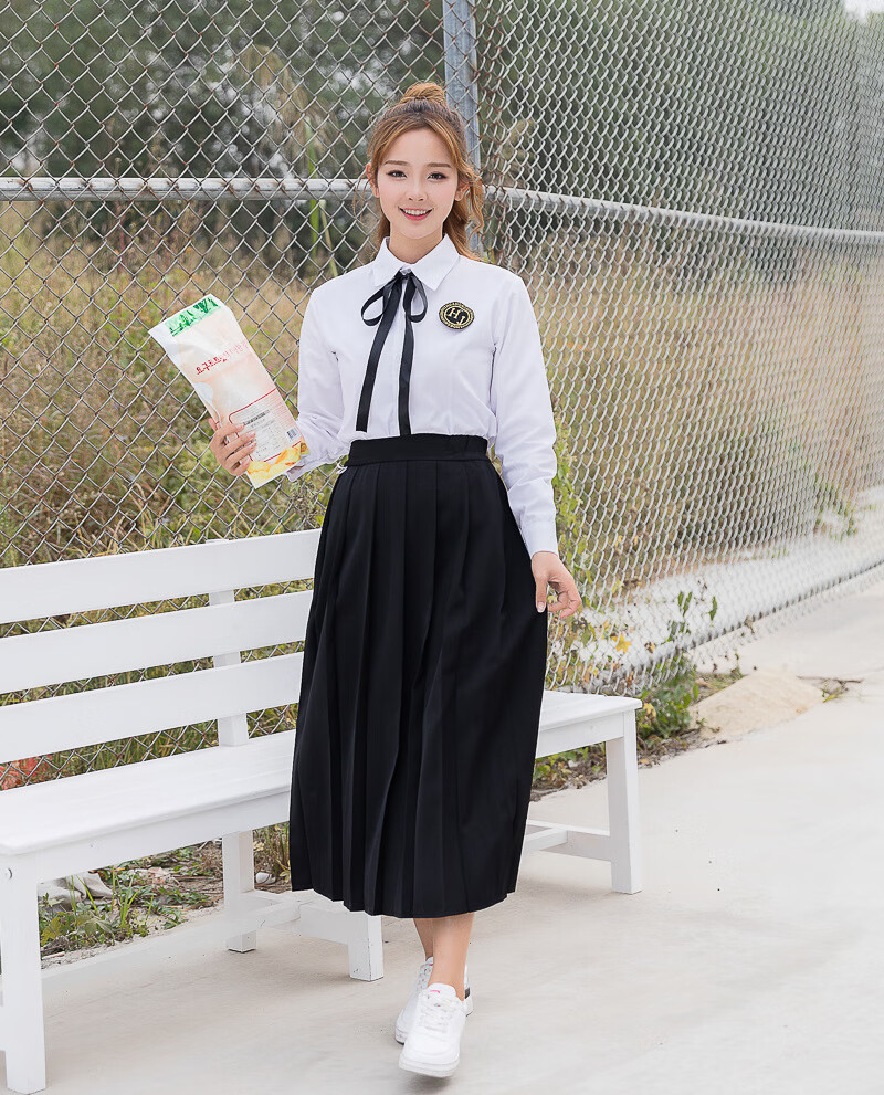 dk制服班服百褶裙灰色校服套装短袖学生毕业季拍摄服装校园风衣服 灰