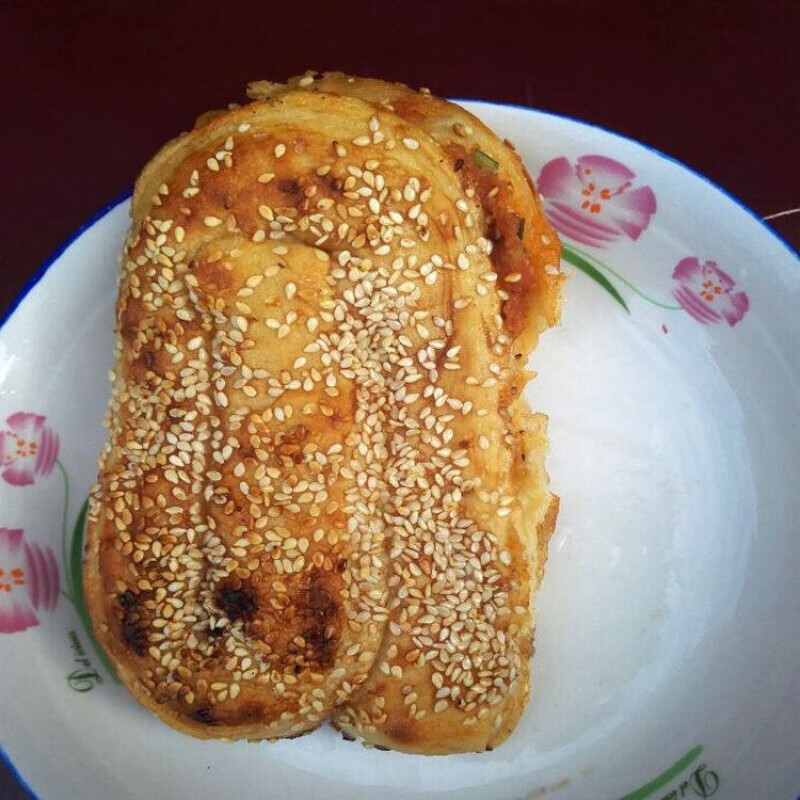 天门特产伢子锅盔猪油锅盔 湖北江汉平原荆州小吃锅块5个125g【图片