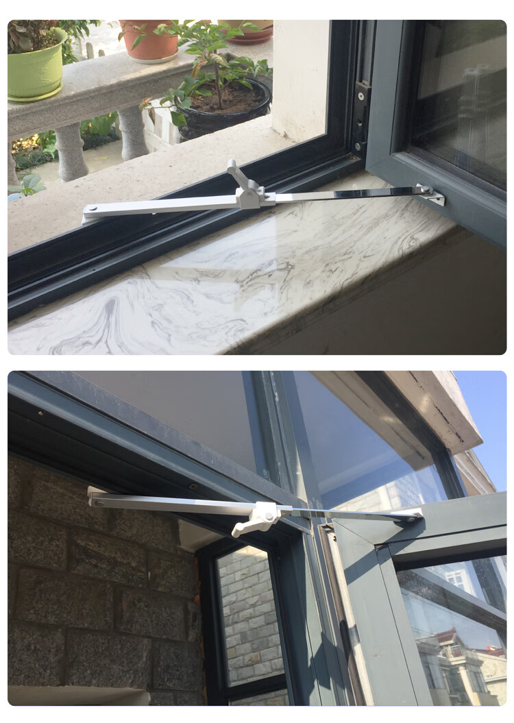 架抗强风门窗风撑塑钢窗户挡风撑杆内外平开限位器定位支架钢窗支撑杆