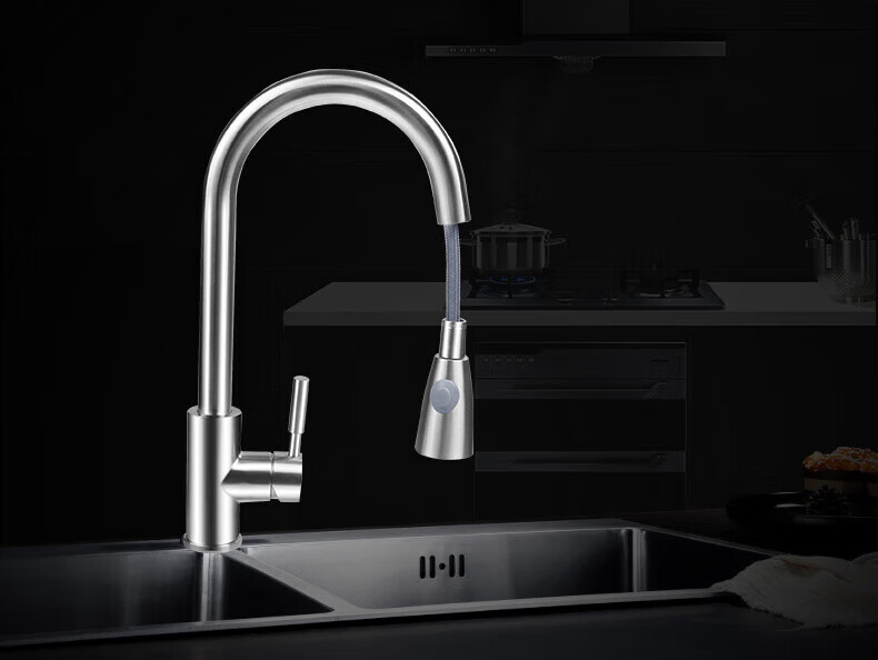 日本卫浴arte toto厨房水龙头冷热水304不锈钢抽拉式多功能伸缩水槽洗