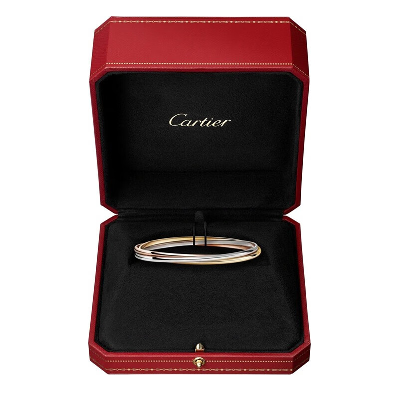 cartier/卡地亚2020trinity系列白金玫瑰金黄金三色小款手镯预售节