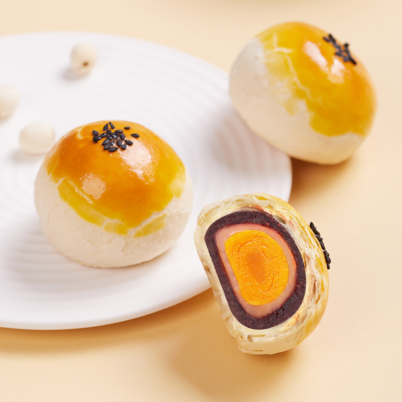 华美蛋黄酥10枚网红香芋蓉雪媚娘办公室休闲糕点零食品早餐600g 600g