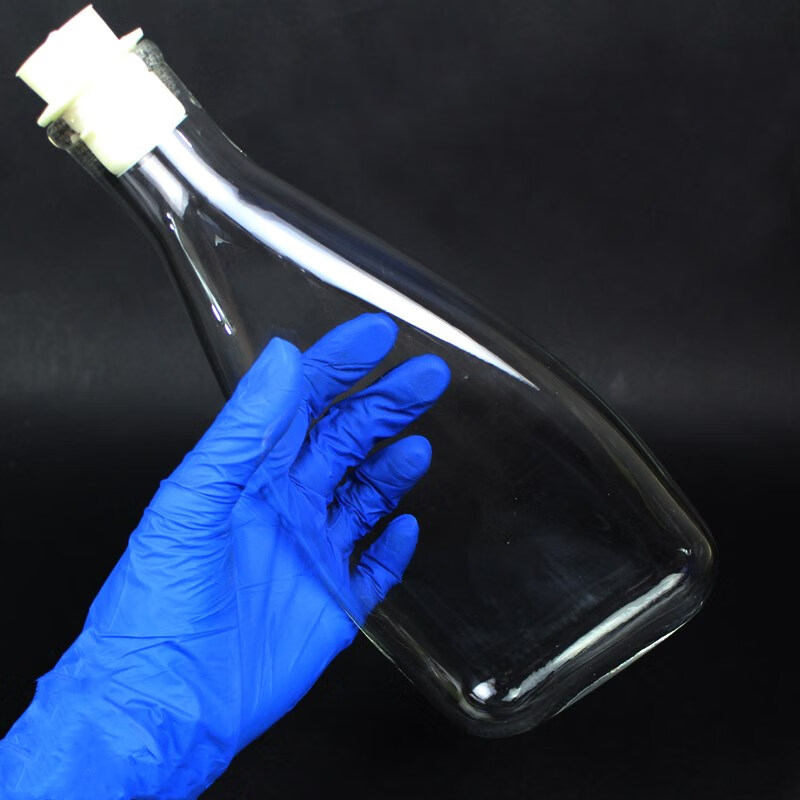 茄形培养瓶250ml500ml扁形培养瓶微生物细菌茄子瓶透气细胞培养瓶实验