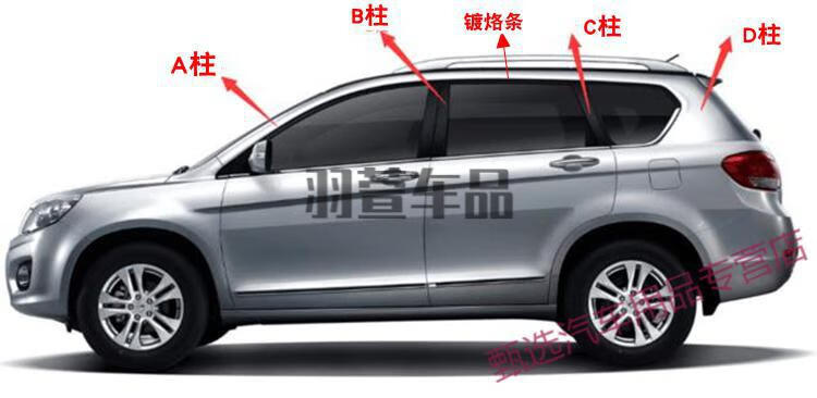 汽车中柱贴纸车窗边门框门柱专用贴膜abcd柱亮光哑光磨砂黑改色膜