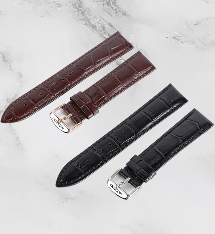 适配原装摩凡陀表带 movado摩凡陀真·皮手表带 博物馆男女针扣蝴蝶扣