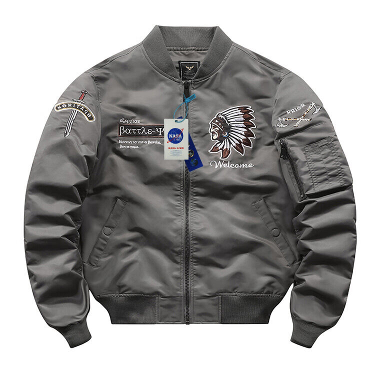 nasa潮牌联名nasa飞行服棒球服三防夹克logo外套上衣男宇航服外套上衣