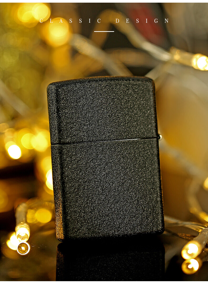 car·tier卡·地亚打火机zippo 之宝经典黑裂漆定制礼盒套装男友 飞天