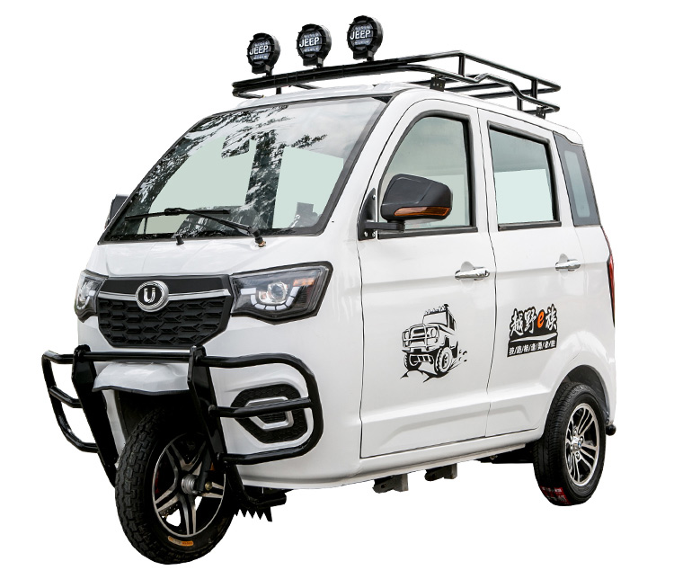 全封闭燃油三轮摩托车可上牌老年代步残疾人载客汽油助力三轮摩托