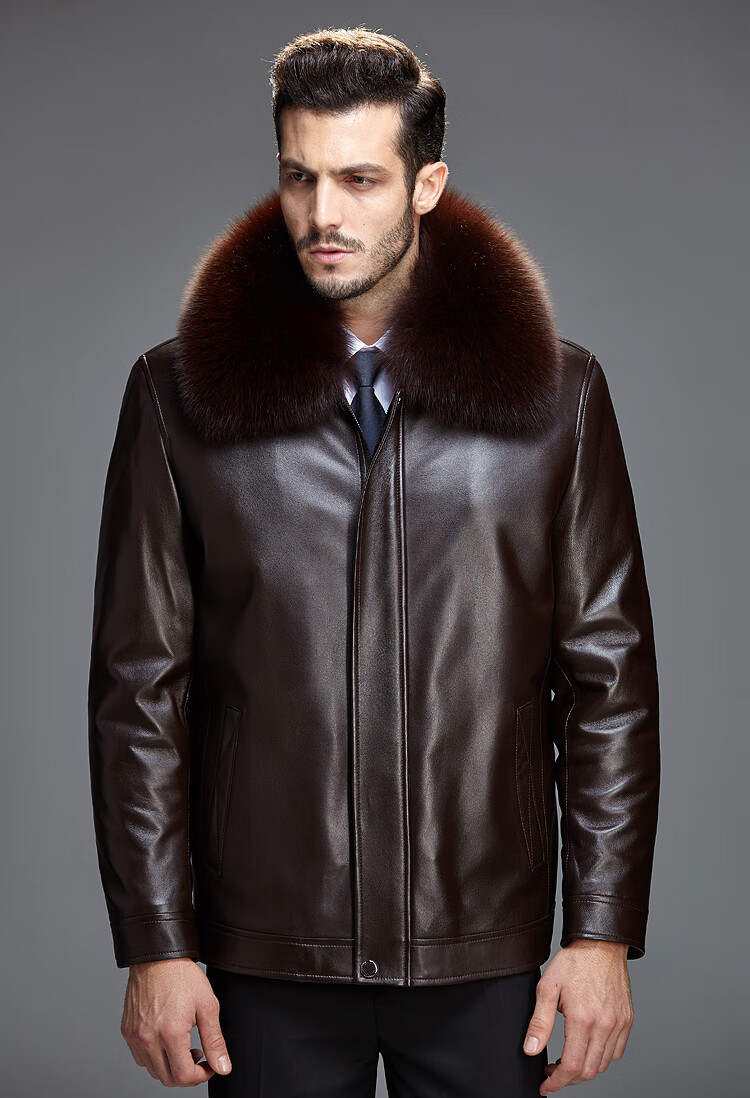 凯逸弗凯逸弗海宁真皮皮衣男秋冬新款头层皮海宁男皮衣短款绵羊皮夹克