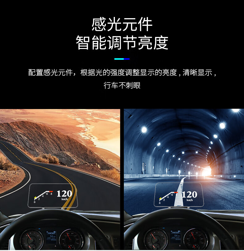 适用hud抬头显示器高清投影导航仪多功能无线智能obd汽车通用acc新