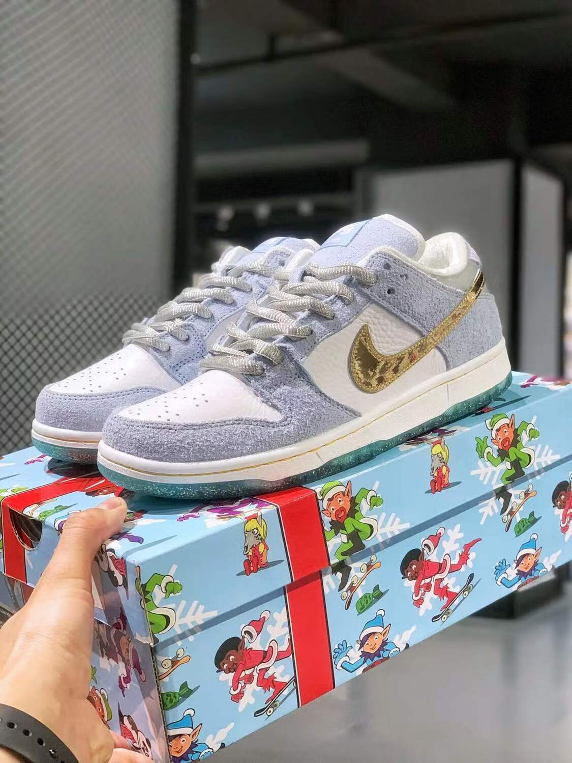 【官方旗舰店】sb dunk 冰雪节 灰银白冰雪奇缘影子灰男女休闲运动